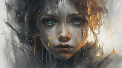 A girl who suffered from life problems, mental issues like depression, rape by someone and life goes harder for her. - Generated by AI