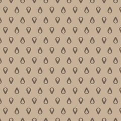 Seamless pattern circles drop shape minimalist brown texture vector design