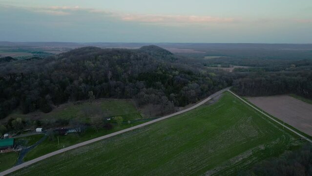 sunset over the mountains