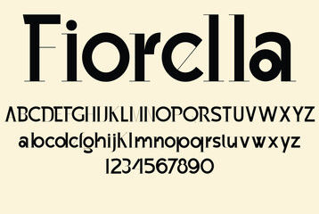 Fiorella is alphabet modern font