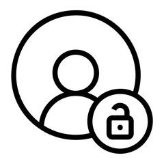unlock outline icon