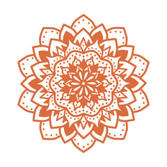 Doodle mandala inspired by blooming flower  that can be used for background, sticker, t-shirt, e.t.c