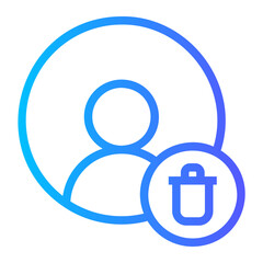 unfollow gradient icon