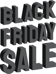 The Black Friday label for sale event concept