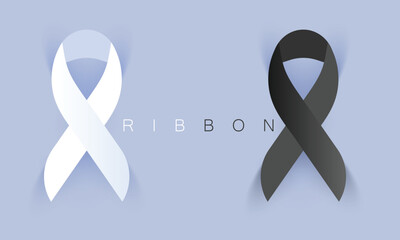 Awareness Ribbon set in different color. health, cancer, disease, Vector illustration.