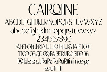 Cairoline is alphabet modern font