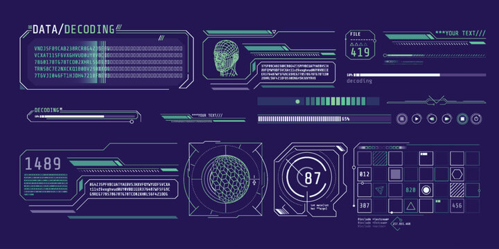 HUD interface design for decoding big data.