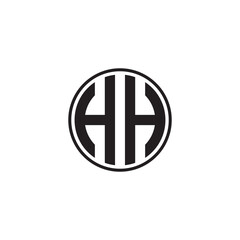Flat design hh logo
