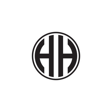 Flat design hh logo