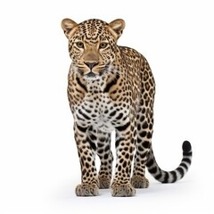 leopard on a white background