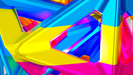 3D-render, Abstract colorful wallpaper layer background.