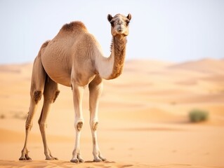 A camel in the desert