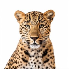 leopard on a white background