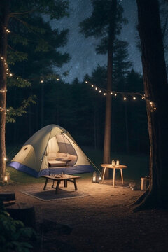 tent in the night