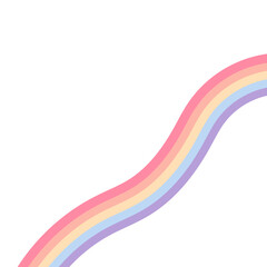 Retro Rainbow Wave Corner