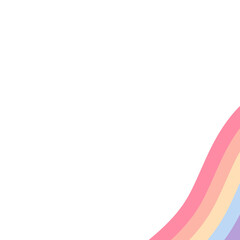 Retro Rainbow Wave Corner