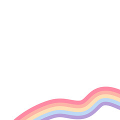 Retro Rainbow Wave Corner