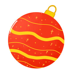 red christmas balls with ribbon