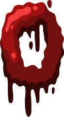 Scary Blood Alphabet O