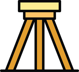 Art stand icon outline vector. Ceramic class. Education pot color flat