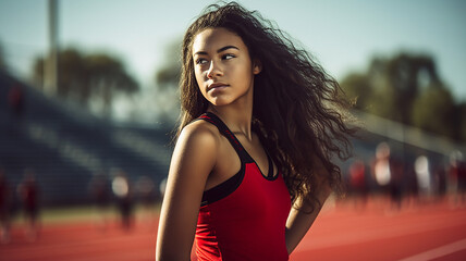 陸上選手・陸上の大会・トラック竸技に出る女性選手・アスリート
