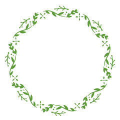 Leaves cilcular frame