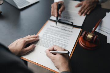 Lawyers give advice to clients and draft contracts. Lawyers seek legal information to plan for representing clients in cases and draft case employment contracts, using the law. Lawyer concept.