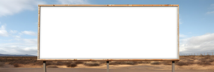blank billboard on the beach