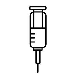Medical syringe icon