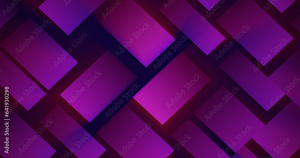 Poster purple patterns futuristic energy glowing from rectangles and squares background