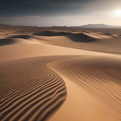 A virtual desert landscape with shifting dunes formed by dynamic data2