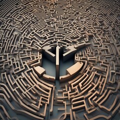 An abstract representation of the human mind as a labyrinth of algorithms1