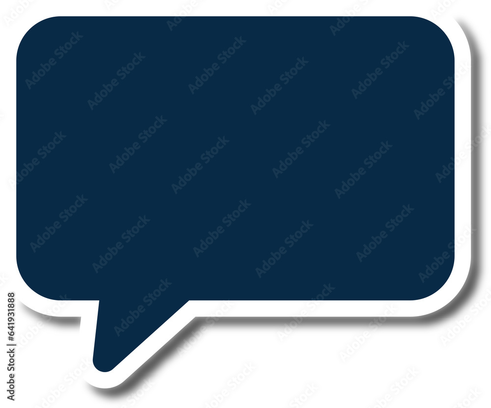 Aufkleber digital png illustration of empty blue speech bubble with space for text on transparent background