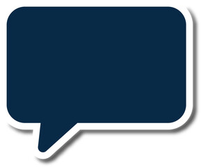 Fototapeta premium Digital png illustration of empty blue speech bubble with space for text on transparent background