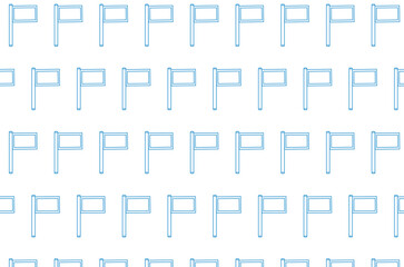 Digital png illustration of blue flag pattern on transparent background