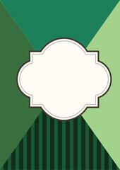 Digital png illustration of white banner with copy space on green and transparent background