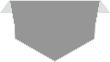 Digital png illustration of grey banner with copy space on transparent background