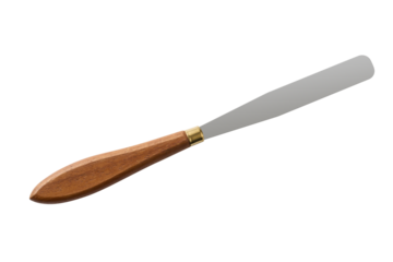 wooden handle painting knife without background PNG