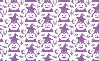 ハロウィンのかわいいシームレスパターン2