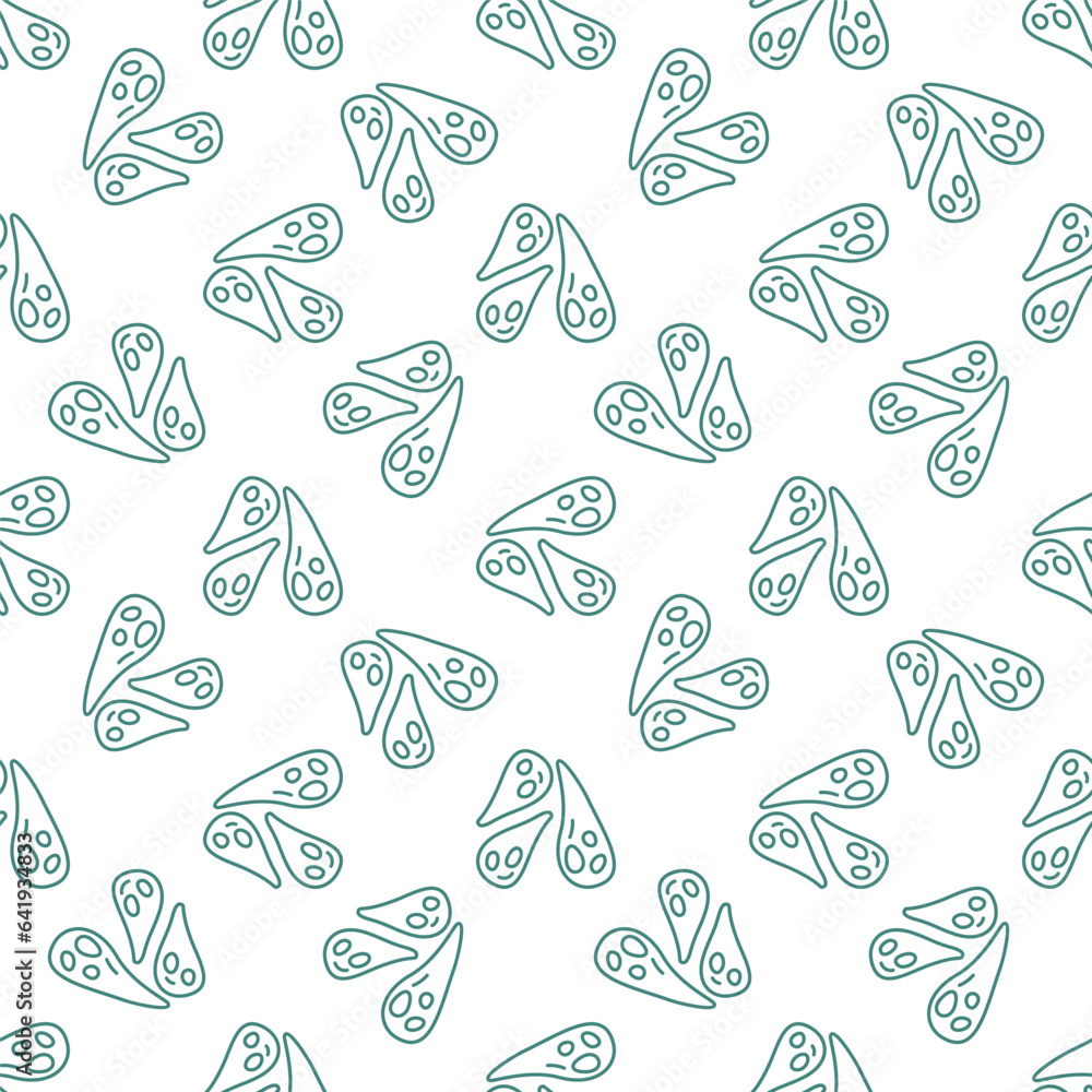 Poster bacteria vector concept outline simple seamless pattern