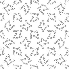 Bacteria vector concept outline minimal seamless pattern