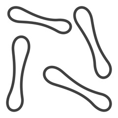 Bacteria vector concept outline icon or sign