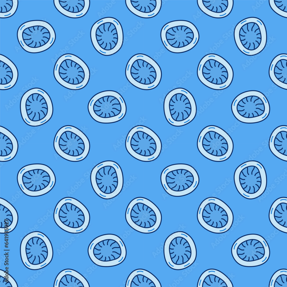Poster microbe vector concept blue seamless pattern or background