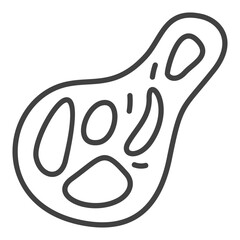 Microbe vector concept outline minimal icon