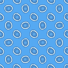 Microbe vector concept blue seamless pattern or background