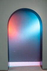 arch with colorful light in photospace