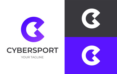 Beautiful logo design for cybersport. Cybersport team, club logo. Modern simple abstract logo