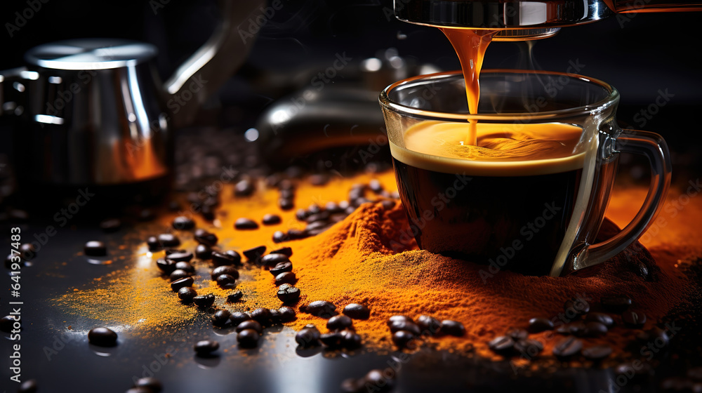 Poster view of tool used in coffee machines. generative ai