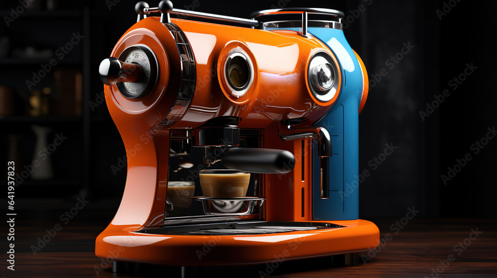 Poster hands installing filter into coffee maker. generative ai