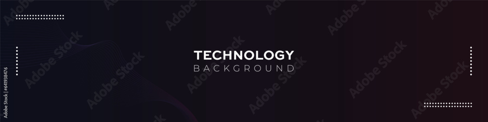 Poster linkedin banner abstract technology line background